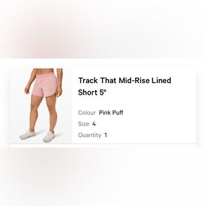 Lulu lemon Track that mid rise lined short 5”